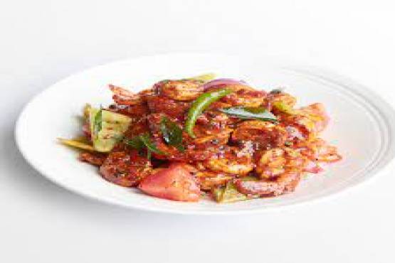 Devilled prawns